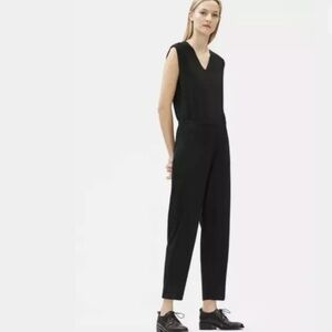 Eileen Fisher V-Neck Cropped Jumpsuit Size L